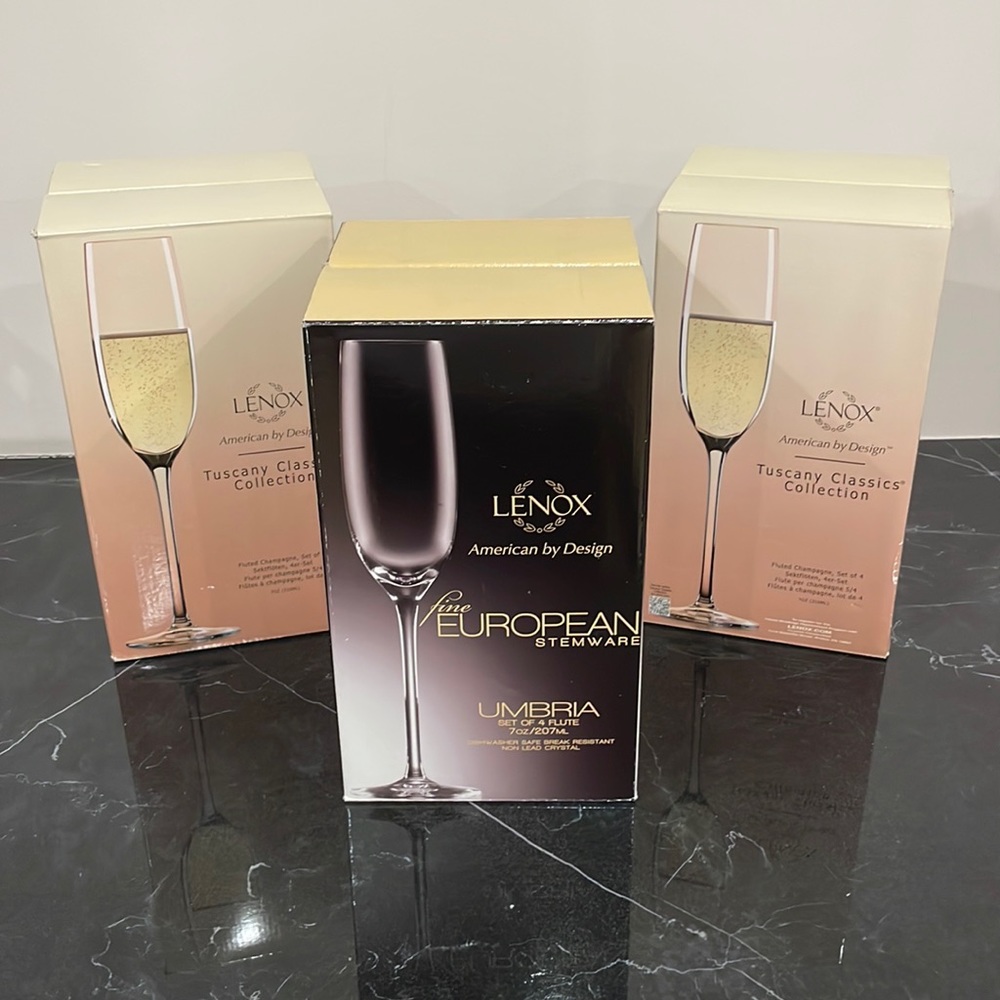 Lenox, set of 12, champagne flutes